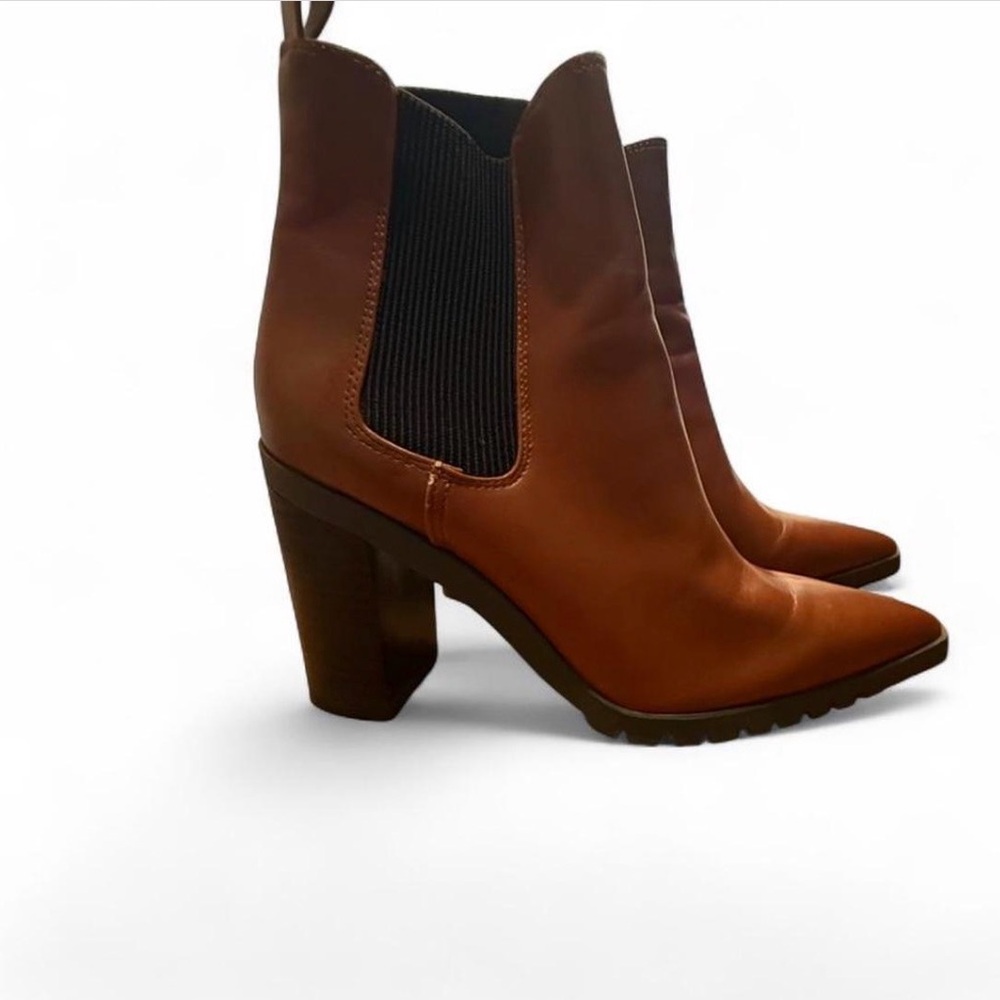 Charles David Tan Heeled Boots